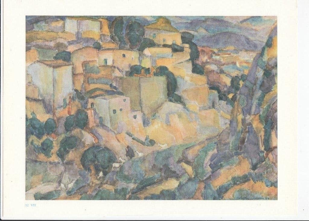 Leo Gestel Bergense School Mallorca prent, Ophalen of Verzenden
