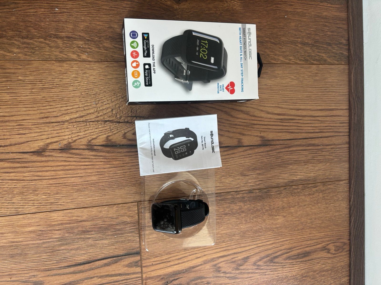 Smart fitness watch nieuw, Ophalen of Verzenden, Zo goed als nieuw, Zwart, Android
