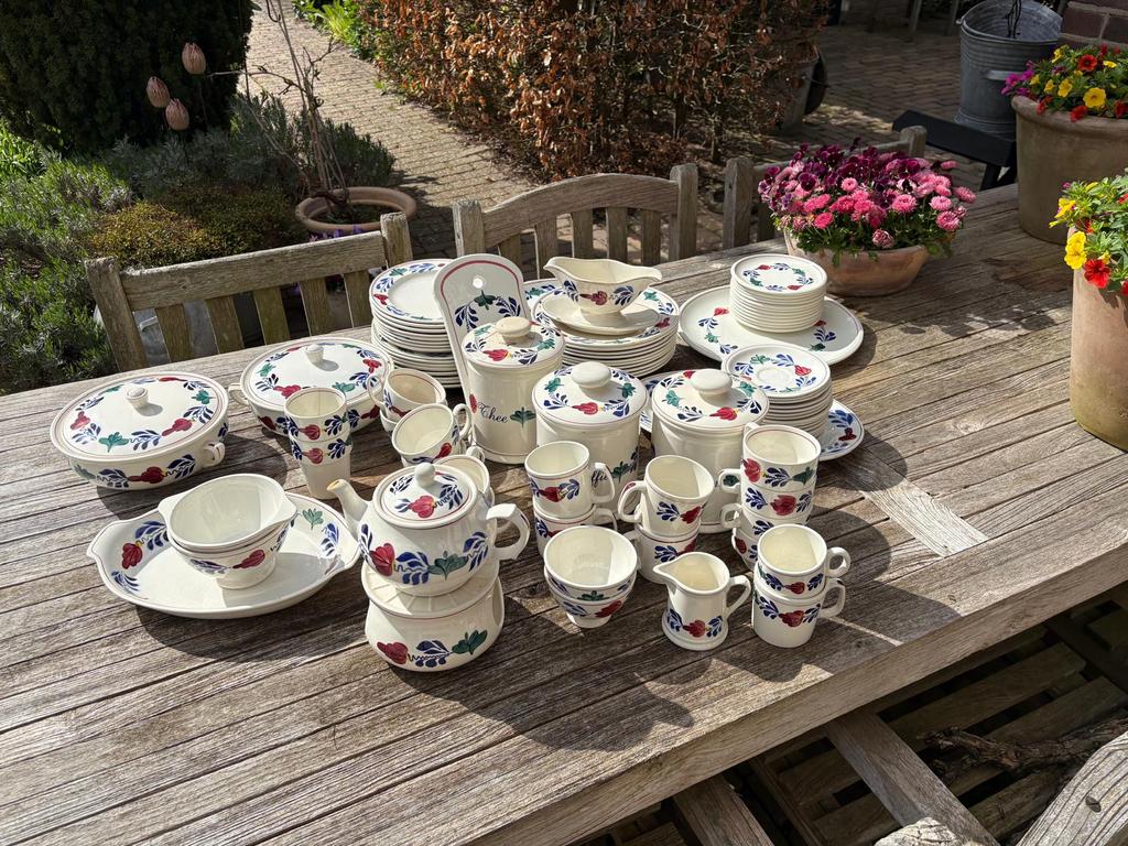 Boerenbont servies, Ophalen