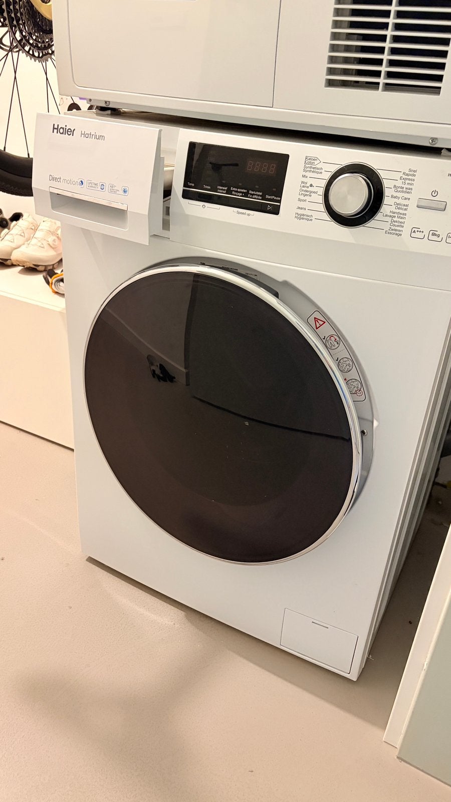 Haier HW80-B14636, Ophalen of Verzenden, Zo goed als nieuw, 1200 tot 1600 toeren, 85 tot 90 cm
