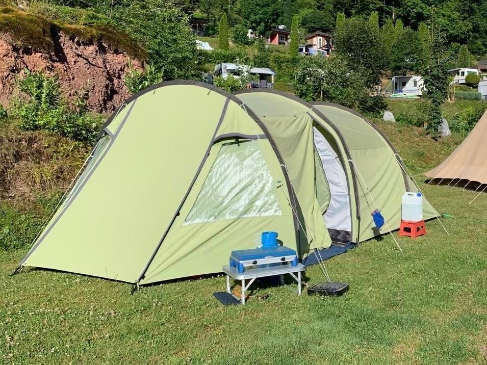 Wildebeast Dangare 4-persoons tent van polykatoen, Caravans en Kamperen, Ophalen, Zo goed als nieuw, Tot en met 4