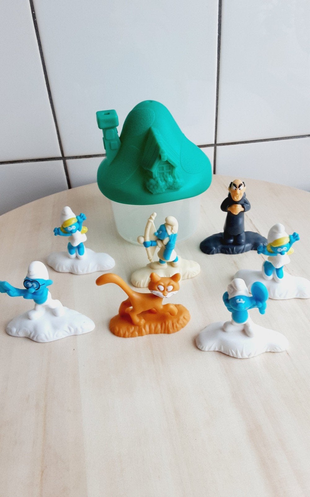 Smurfen figuren en huisje - Vintage collectie, Verzamelen, Ophalen of Verzenden, Gebruikt