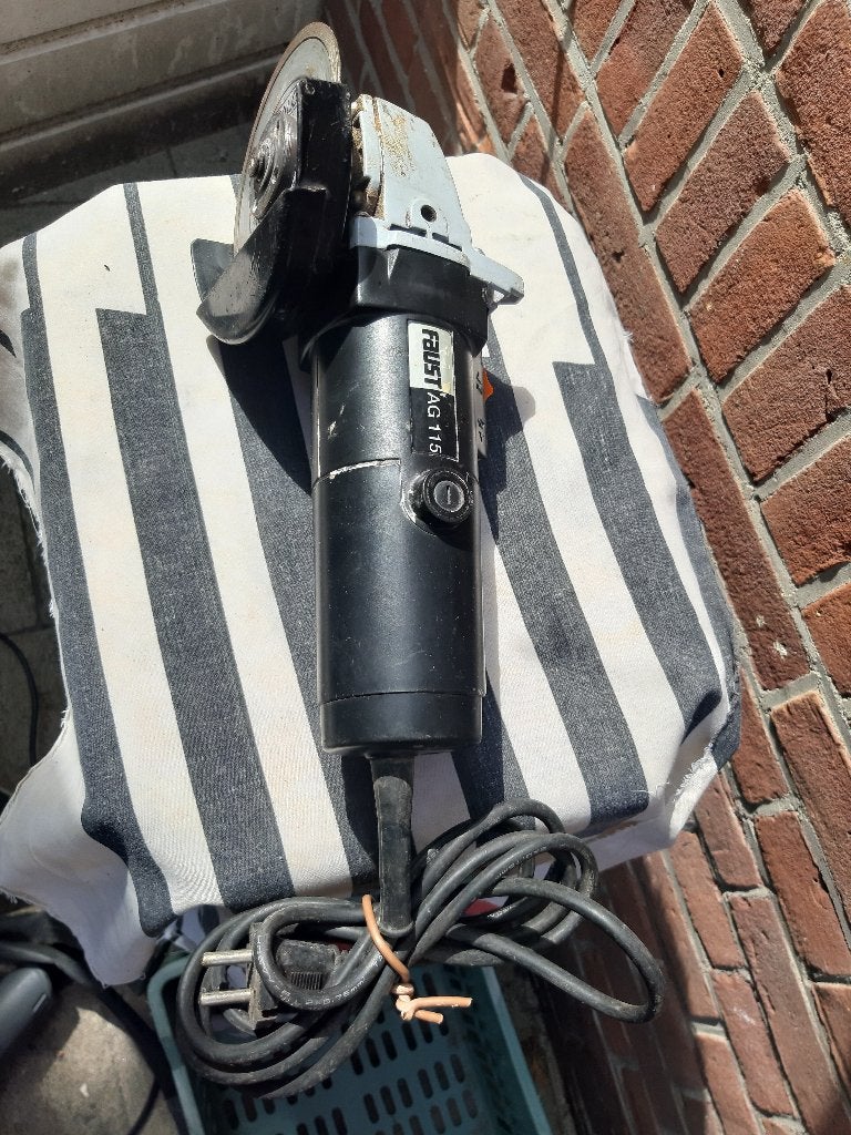 Faust Vintage haakse slijper type AG 115, Ophalen, Gebruikt, Minder dan 700 watt, Haakse handslijpmachine