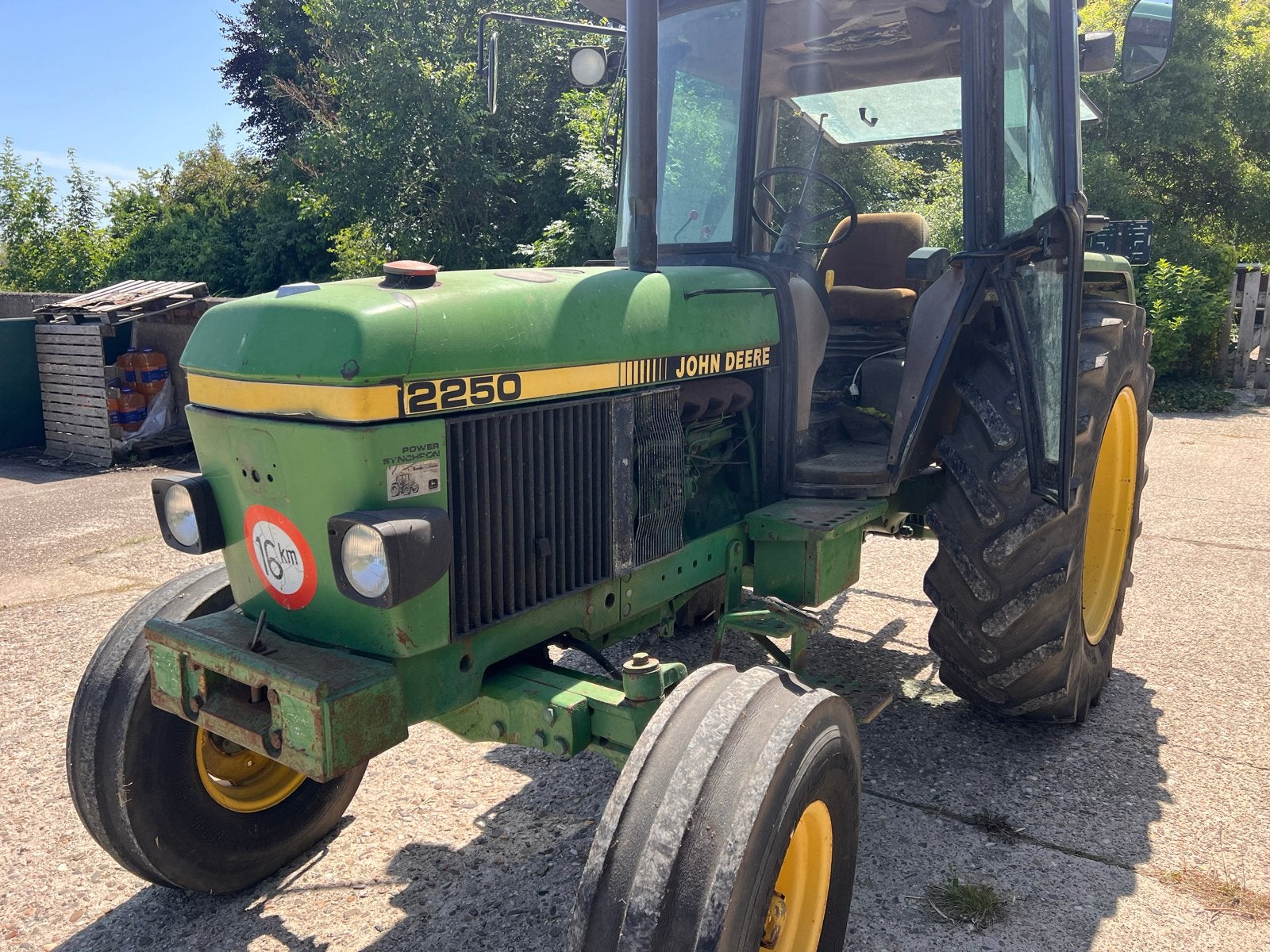 John Deere 2250 tractor - Technisch in goede staat, Ophalen, Oldtimer, Tot 80 Pk, John Deere