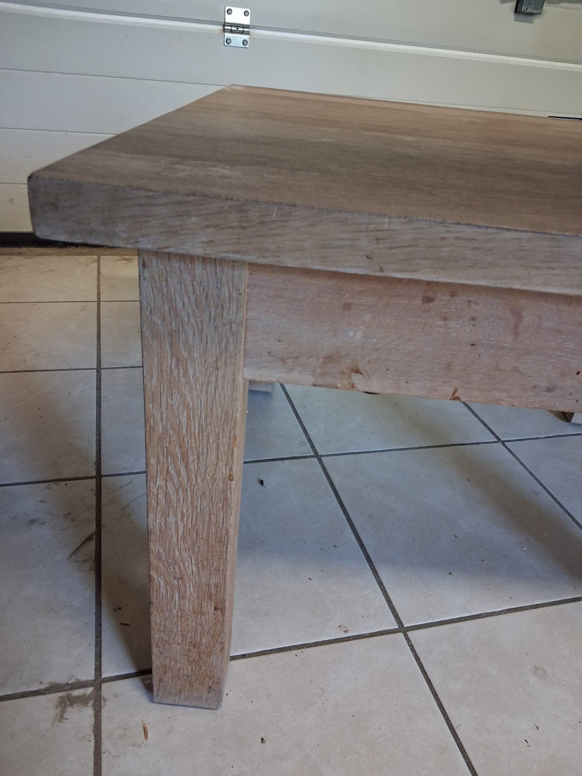Robuuste eikenhouten salontafel, Huis en Inrichting, Ophalen, Gebruikt, 50 tot 100 cm, Rustiek