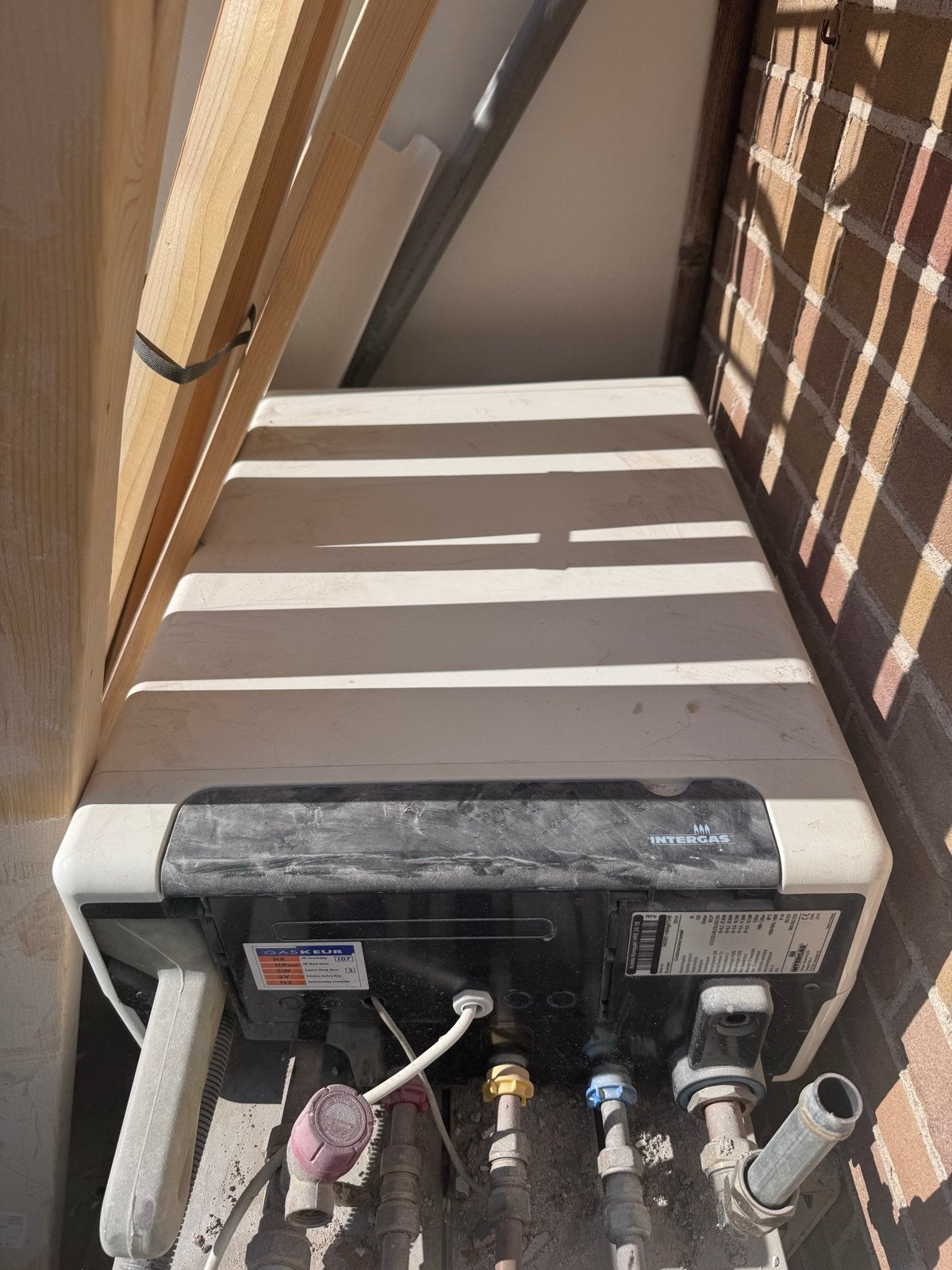 Intergas Kompakt HRE 24/18 CV-ketel uit 2014, Ophalen, 30 tot 80 cm, Gebruikt, Hoog rendement (Hr)