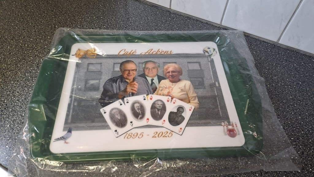 Café ackens kerkrade jubileum 130 jaar dienblad nieuw, Onbekend, Ophalen of Verzenden, Zo goed als nieuw, Onbekend