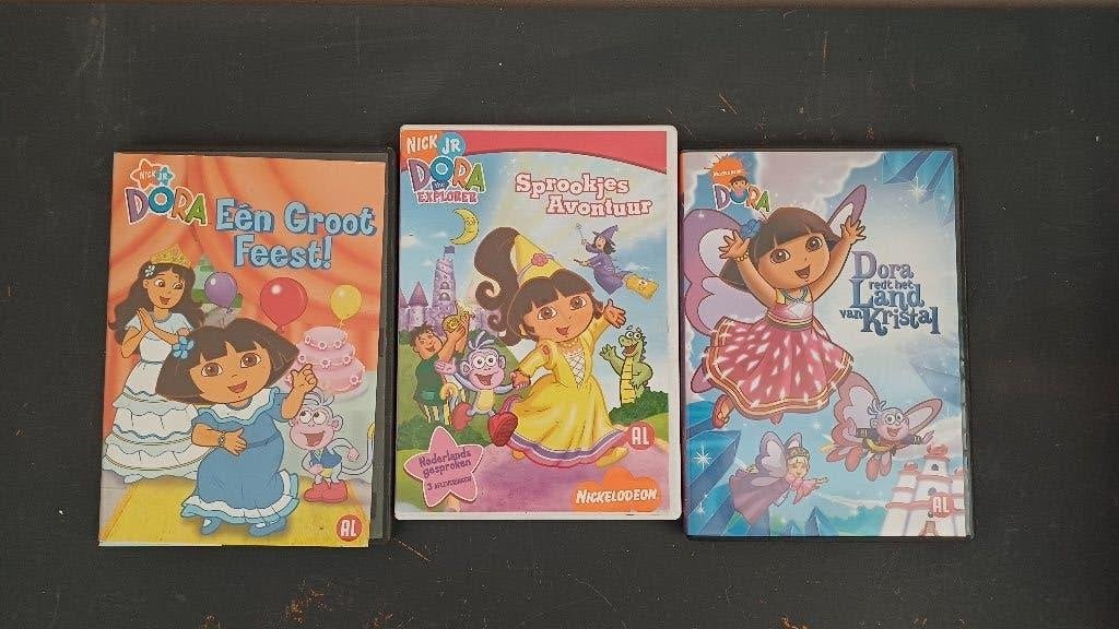 DVD's Dora the Explorer, Cd's en Dvd's, Gebruikt, Alle leeftijden, Inclusief doosje, Familie