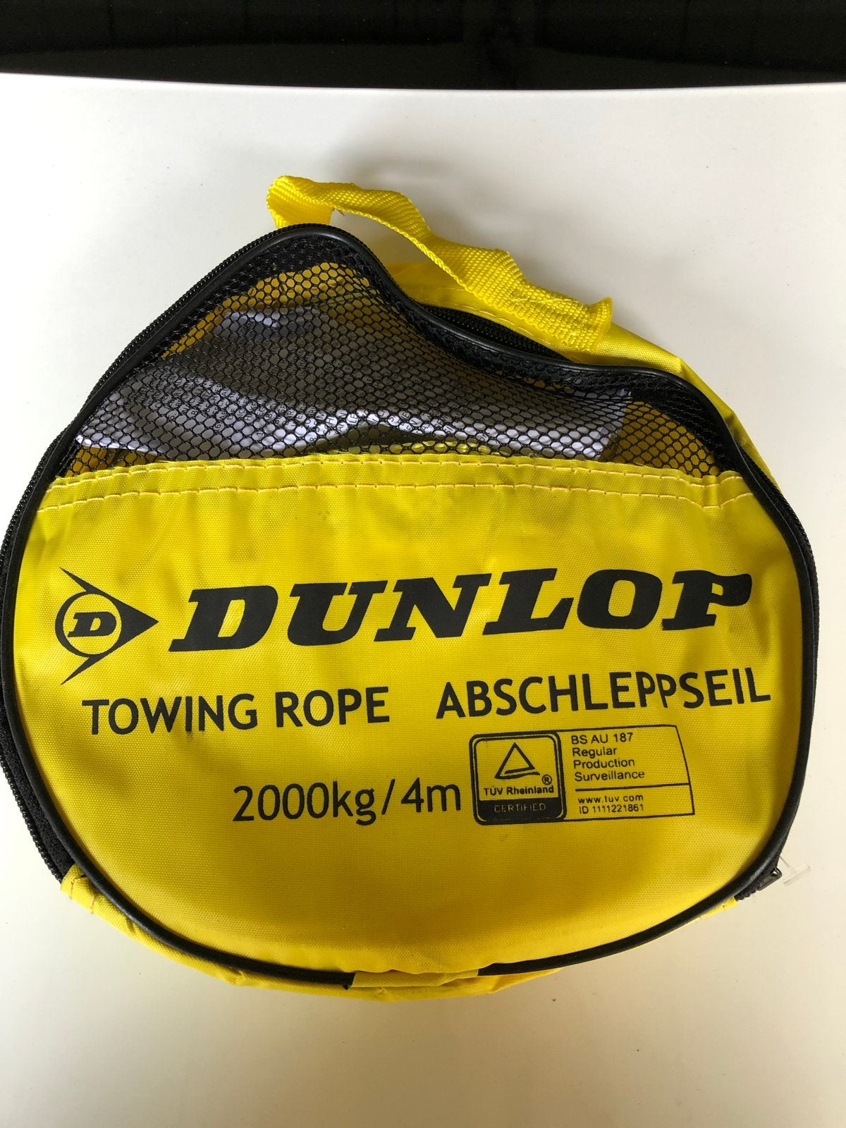 Dunlop Sleepkabel 4m, 2000kg Trekkracht met Rode Vlag, Ophalen of Verzenden, Nieuw