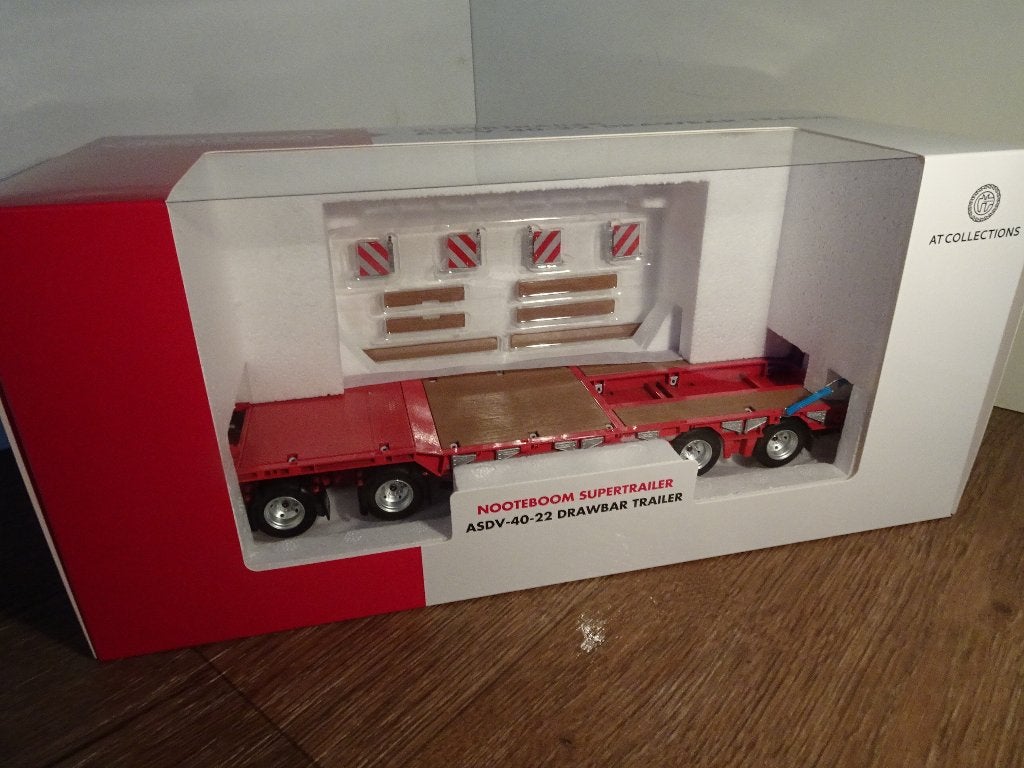 Te koop AT Collections Nooteboom ASDV 40-22 dieplader Rood., Ophalen of Verzenden, Nieuw, Tractor of Landbouw, Overige merken