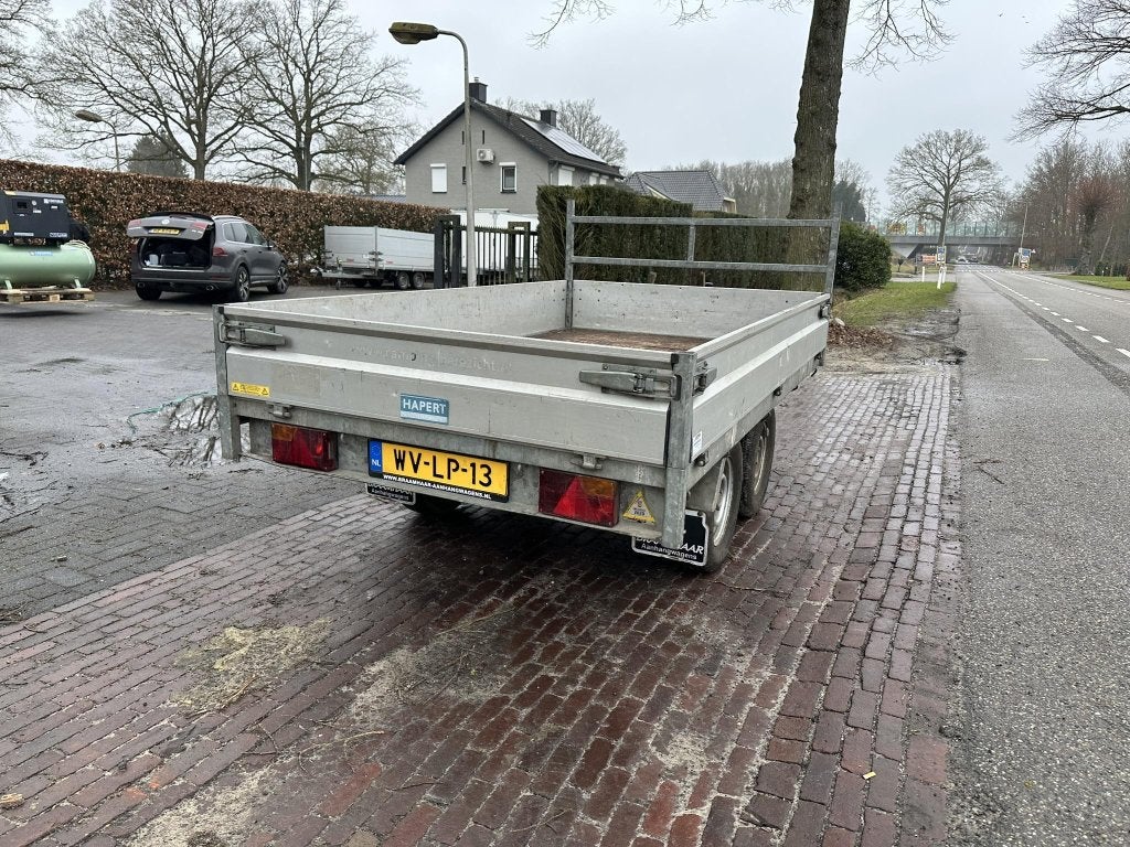 Hapert tandemasser plateauwagen 2T 280x160cm 1.895,- ex btw, Gebruikt