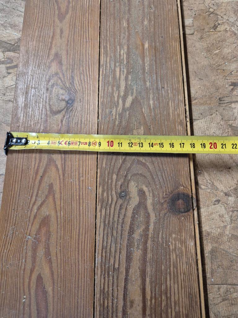 Grenen houten vloerplanken - 8,5 m², Doe-het-zelf en Verbouw, Vloerdelen en Plavuizen, Gebruikt, Hout, Ophalen, Minder dan 10 cm