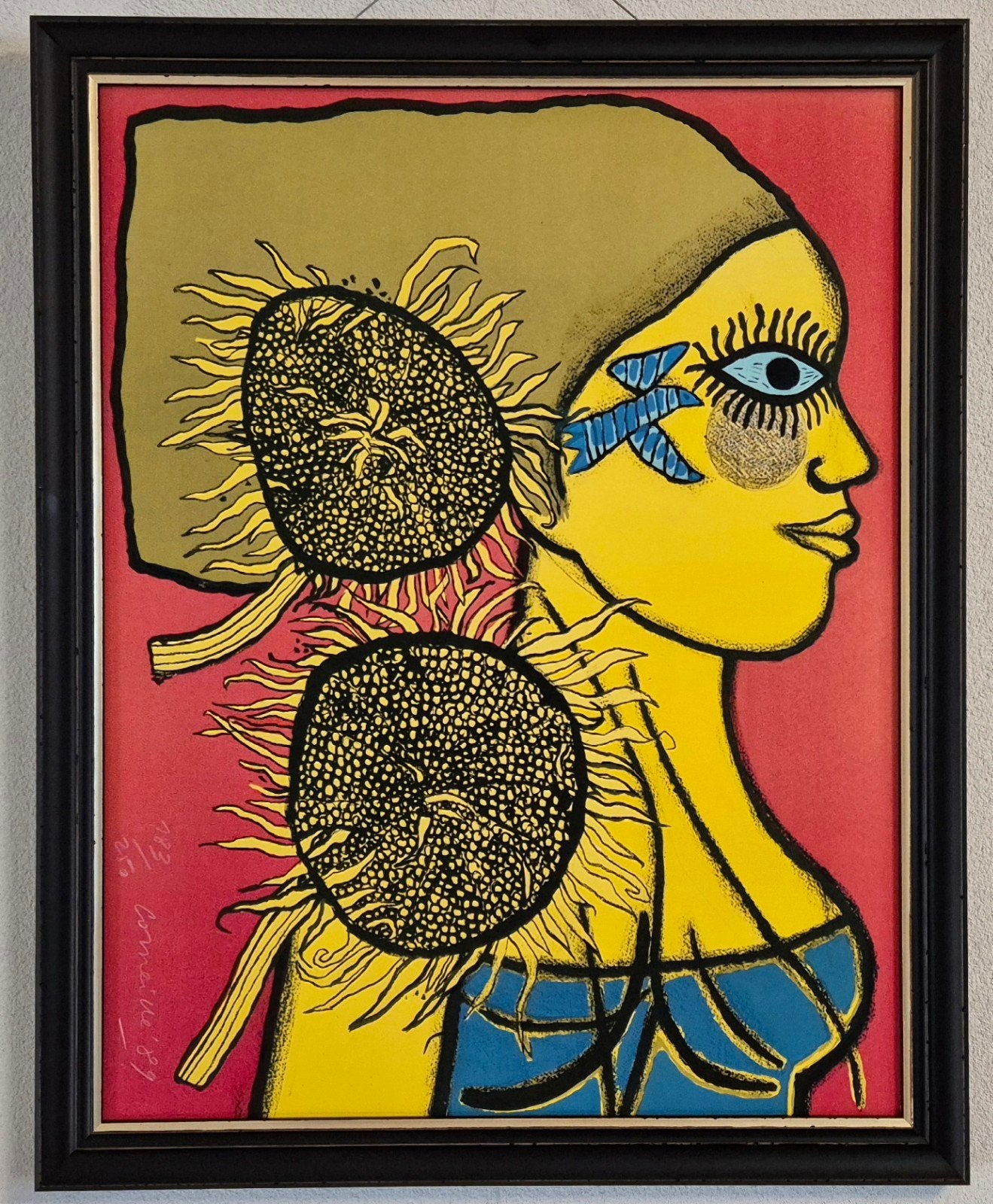 Corneille - Tournesols - Zeefdruk - 1989, Antiek en Kunst, Kunst | Schilderijen | Modern, Ophalen of Verzenden
