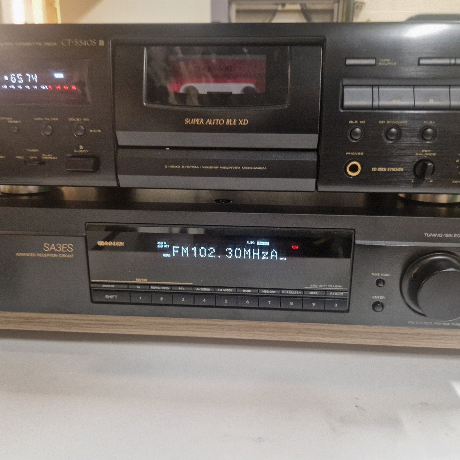 PIONEER A-class CT S540S deck  en high end
Sony SA 3ES tuner, Audio, Tv en Foto, Cassettedecks, Ophalen of Verzenden, Sony