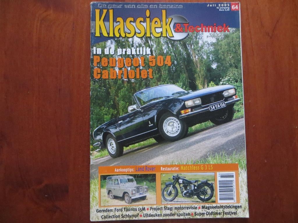 Klassiek & Techniek 64 Peugeot 504 Cabriolet V6, Ford Taunus, Ophalen of Verzenden, Zo goed als nieuw, Peugeot