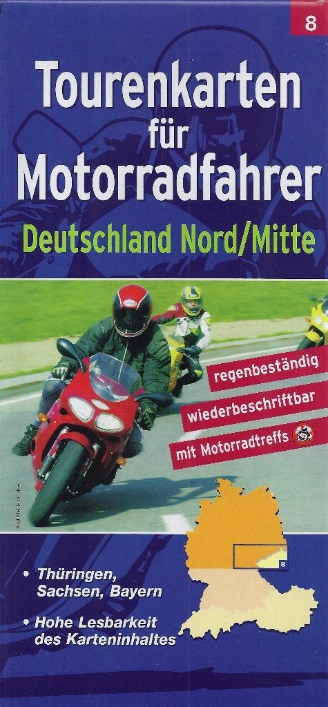 Pl1366 tourkaart plattegrond no 8 duitsland, Boeken, Atlassen en Landkaarten, 2000 tot heden, Ophalen of Verzenden, Duitsland
