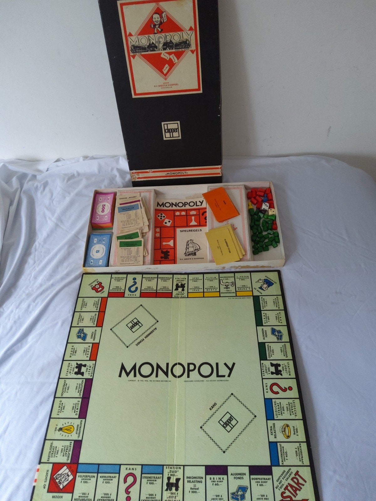 de oude zwarte monopoly begint met 1 gulden, Verzenden, Gebruikt