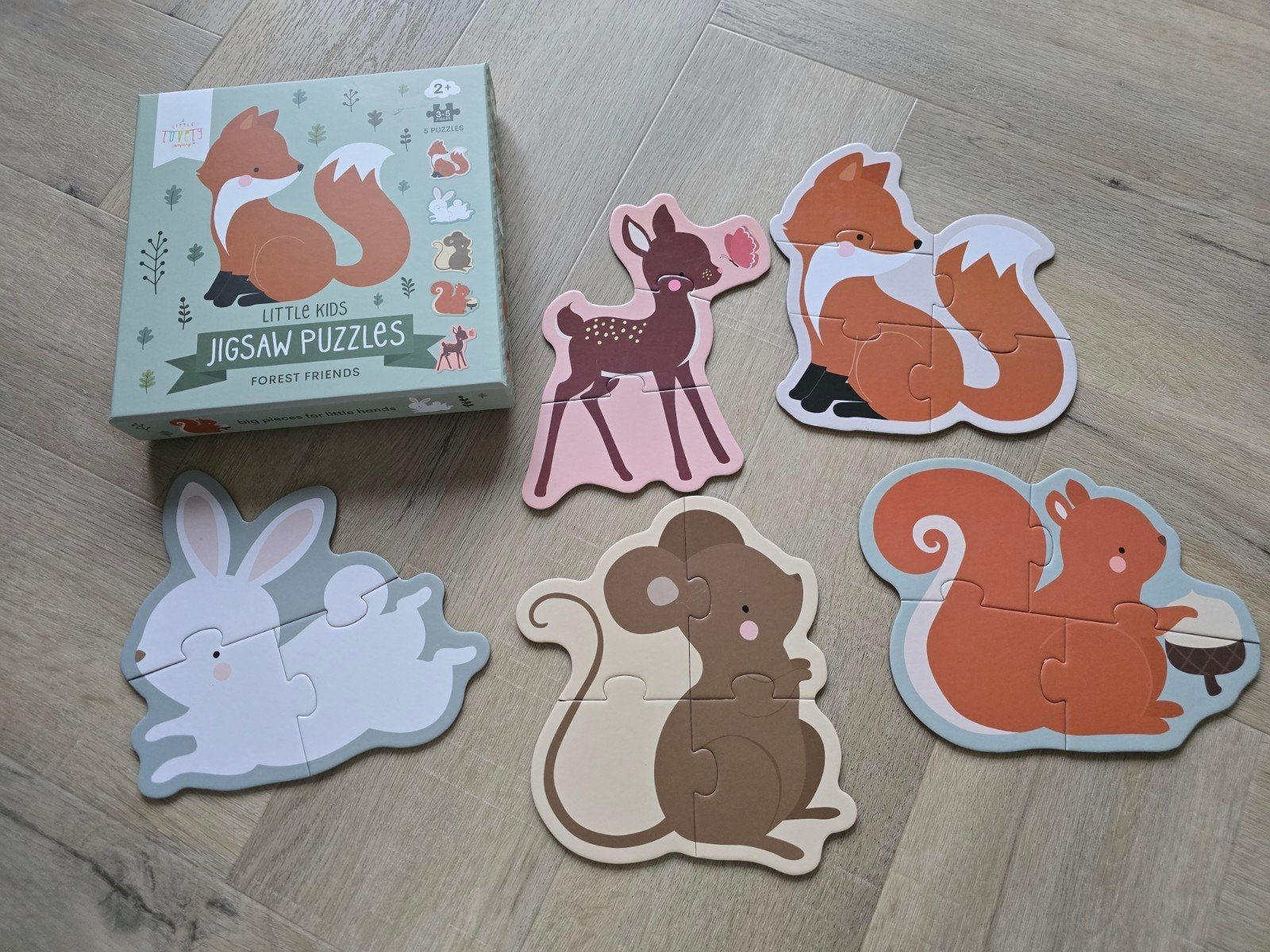 Mooie puzzel A Little Lovely Company forest friends, Ophalen of Verzenden, Minder dan 10 stukjes, Zo goed als nieuw, 6 maanden tot 2 jaar