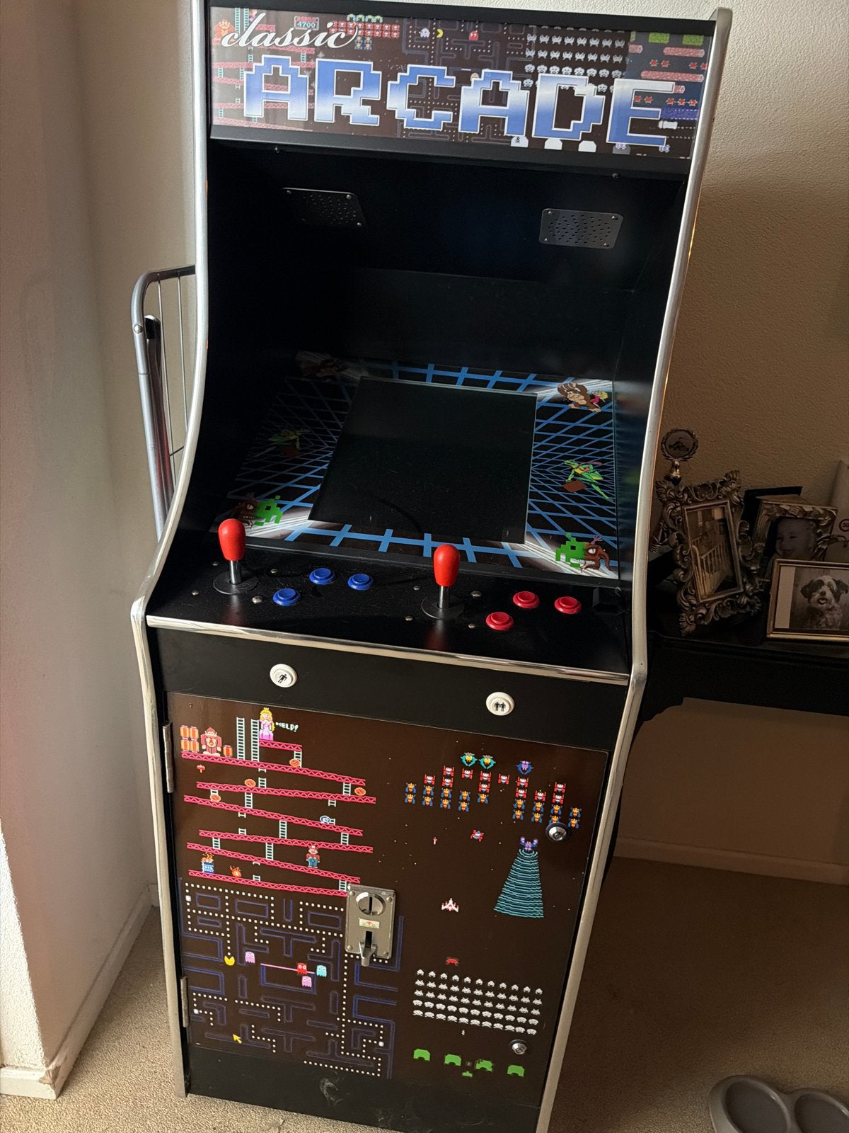 Arcade kast met klassieke games (Pac-Man, Donkey Kong), Ophalen of Verzenden, Overige merken, Zo goed als nieuw