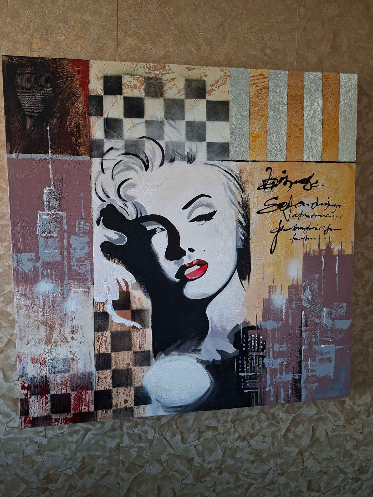 modern schilderij van Marlin Monroe, Ophalen, Schilderij