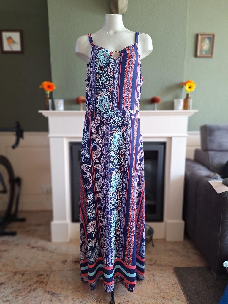 Lola Liza heerlijke lange zomer jurk 44 paars blauw, Verzenden, Paars, Maat 46/48 (XL) of groter, Zo goed als nieuw