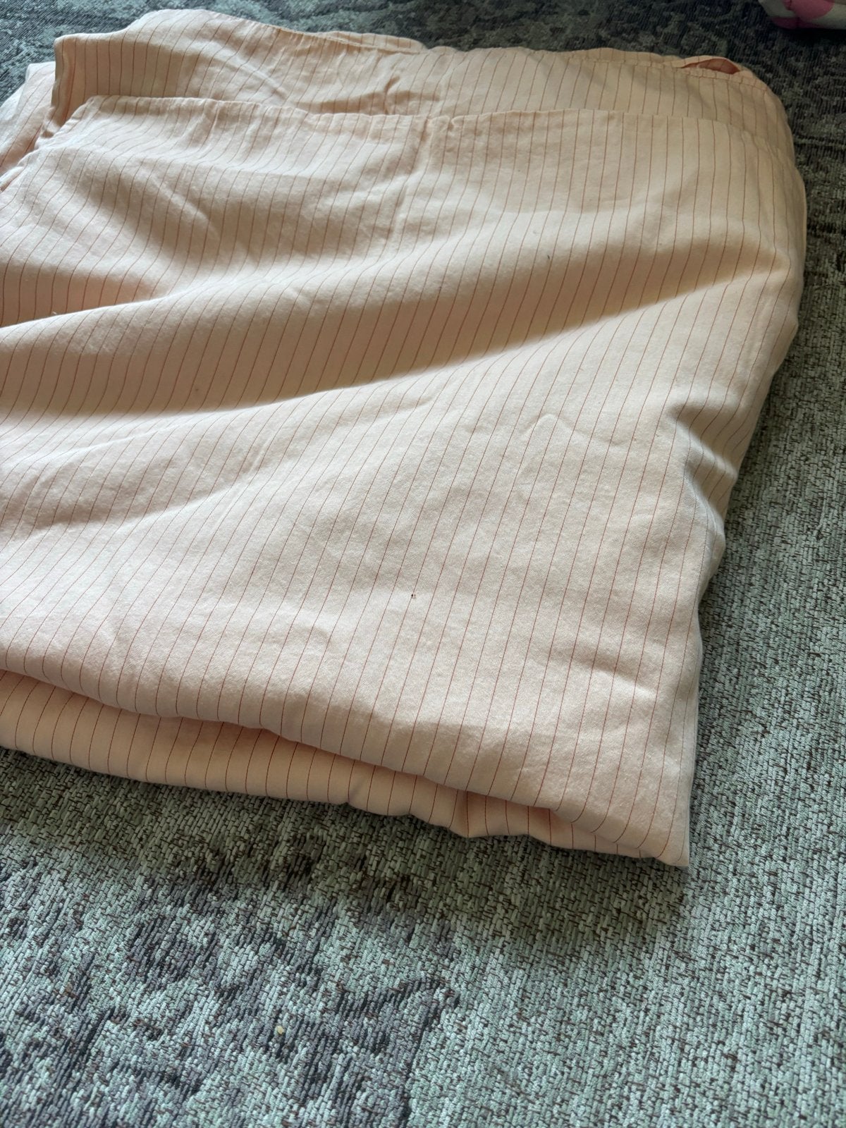 Zara Home Dekbedhoes Koraal Streepjes 220x220, Huis en Inrichting, Slaapkamer | Beddengoed, Dekbedovertrek, Tweepersoons, Oranje