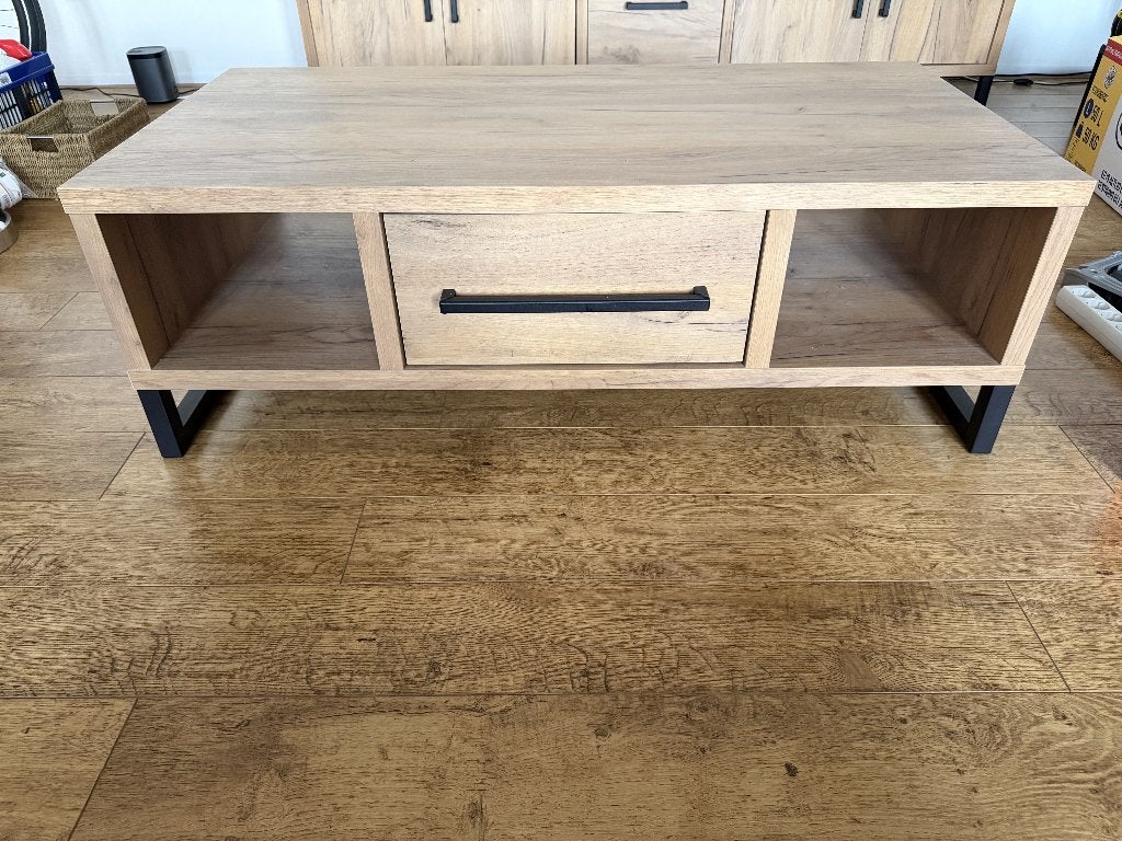 Salontafel Rowan – smoked oak – zeer goede staat, Ophalen, 50 tot 100 cm, 100 tot 150 cm, Overige materialen
