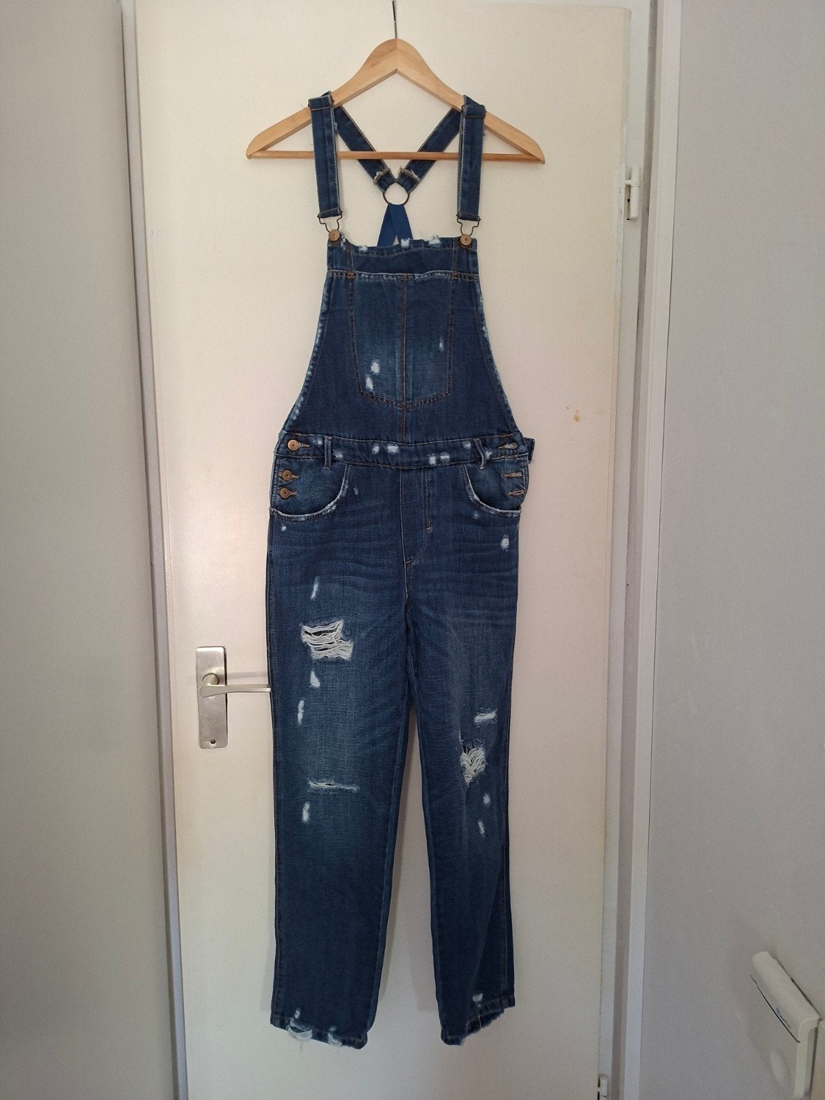 Zara Trafaluc Denimwear Salopette Maat M, Maat 38/40 (M), Zara Trafaluc Denimwear, Blauw, Ophalen of Verzenden