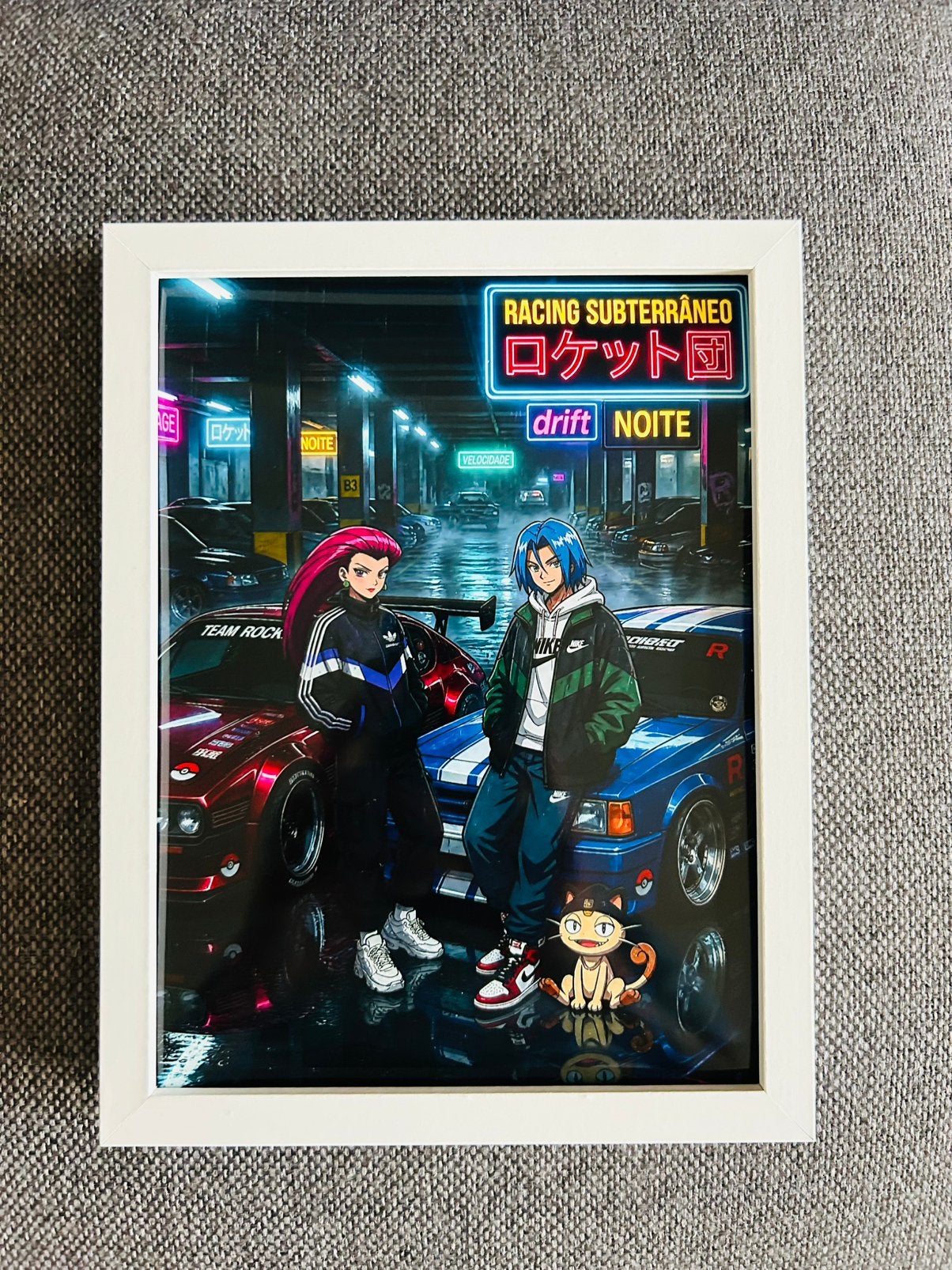 Unieke Pokémon Poster met Lijst – Team Rocket/Jesse&JamesJDM, Verzenden, Nieuw