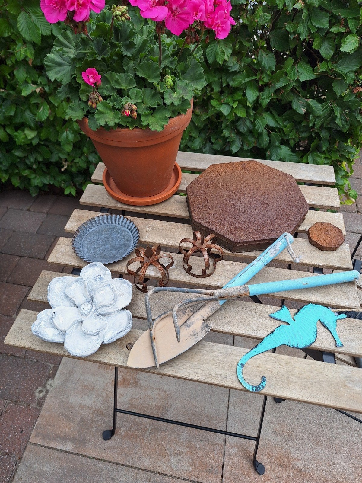 Brocante Tuin Decoratie ** Mimosa **, Ophalen of Verzenden, Gebruikt