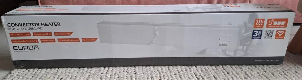 Eurom aluthetm baseboard 2000,elektrische kachel, Ophalen, 30 tot 80 cm, Kachel, Zo goed als nieuw