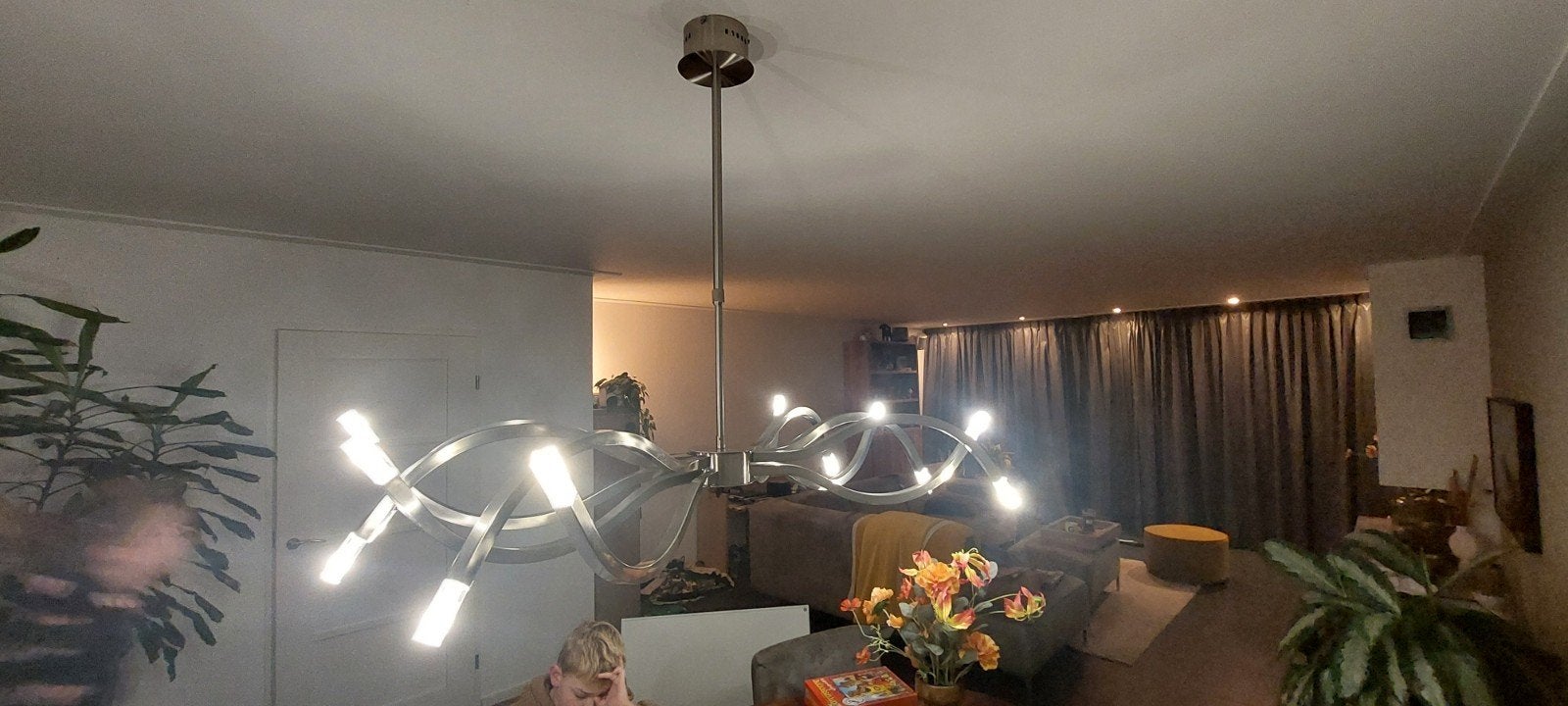 Moderne design hanglamp met LED verlichting, Ophalen, Zo goed als nieuw, Metaal, Modern design