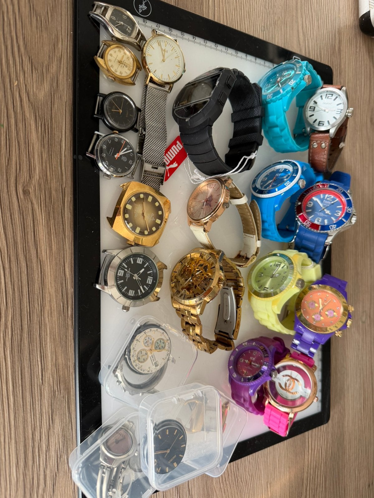 22 Horloges Verzamelaarspartij Seiko aut Citizen Vintage, Seiko, Staal, Met bandje, Polshorloge