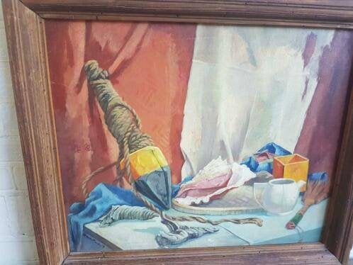 Rie Swartwout de Hoog stilleven schelp peillood 1884 -1979, Antiek en Kunst, Ophalen