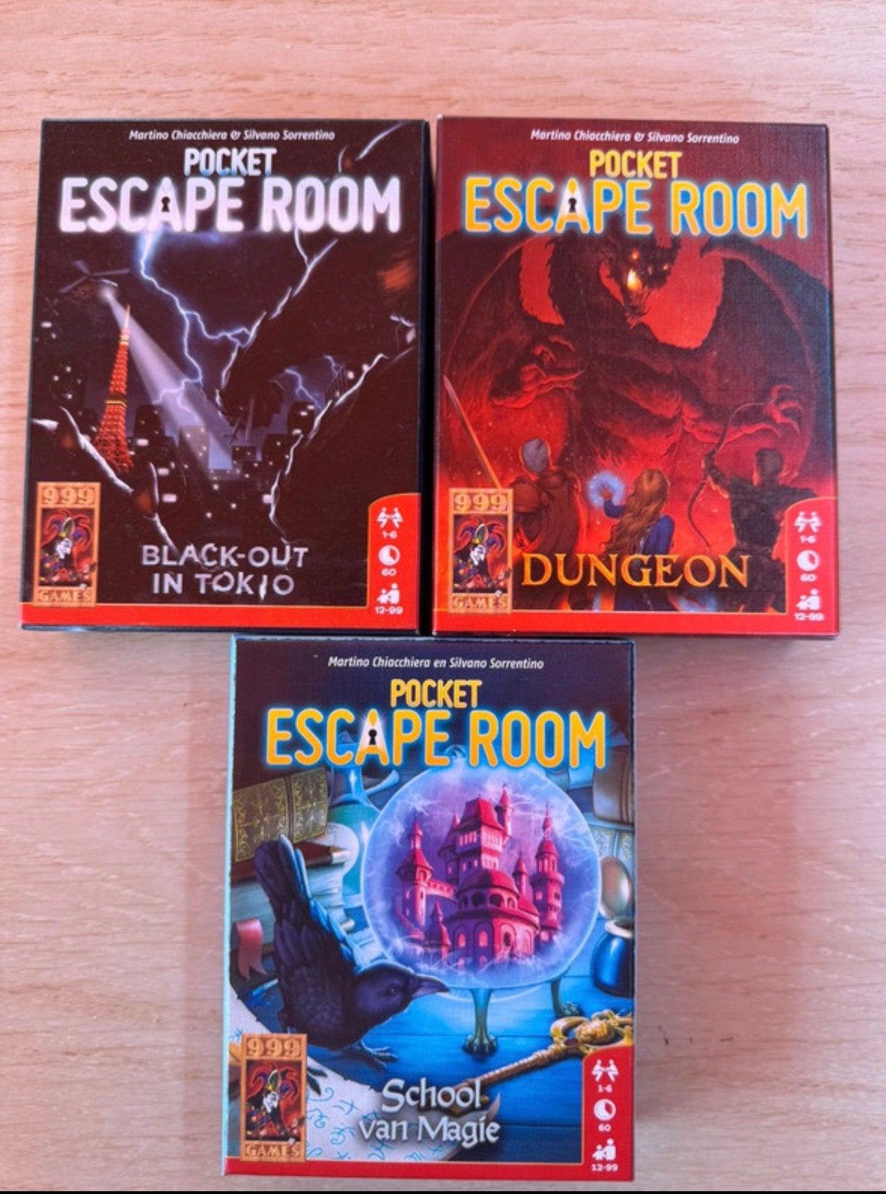 3 pocket escape room games, Een of twee spelers, Ophalen of Verzenden, Zo goed als nieuw