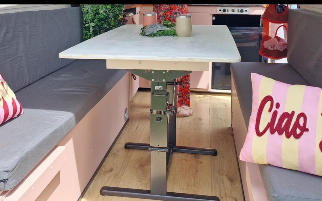 Inklapbare lift tafelpoot voor camper: van tafel naar bed, Ophalen, Nvt, Nvt, Nvt