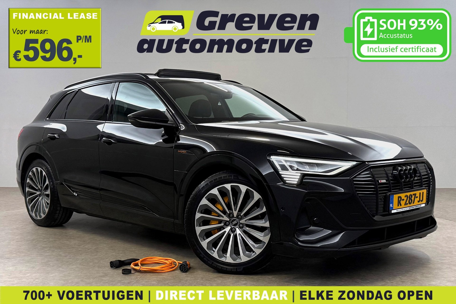 Audi e-tron 55 Quattro S-line 95 kWh Black optic | Snelladen, Automaat, 131 €/maand, 396 km, 95 kWh
