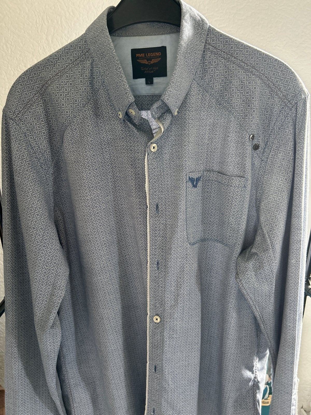 PME Legend overhemd - Maat L, Ophalen of Verzenden, Zo goed als nieuw, Blauw, Halswijdte 41/42 (L)