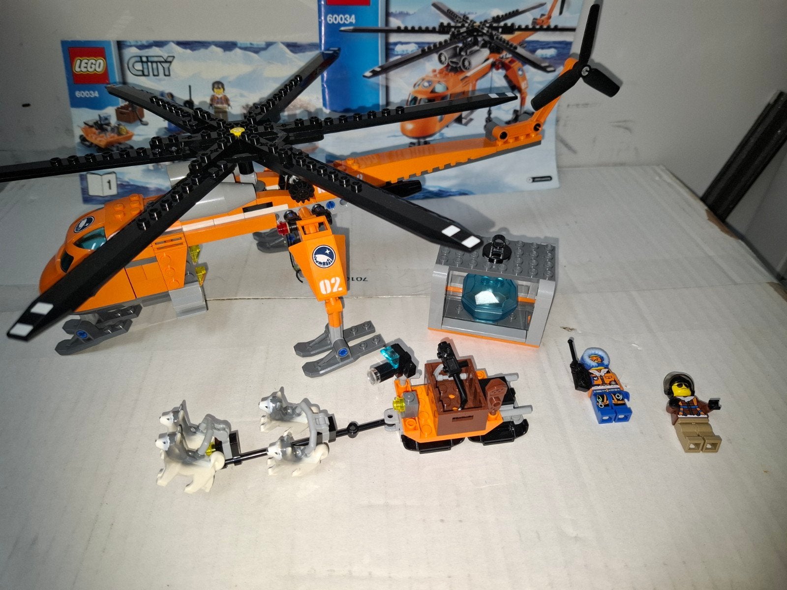 Lego City 60034 Arctische Helikopter - Compleet +  instructi, City, Lego, Ophalen of Verzenden, Zo goed als nieuw