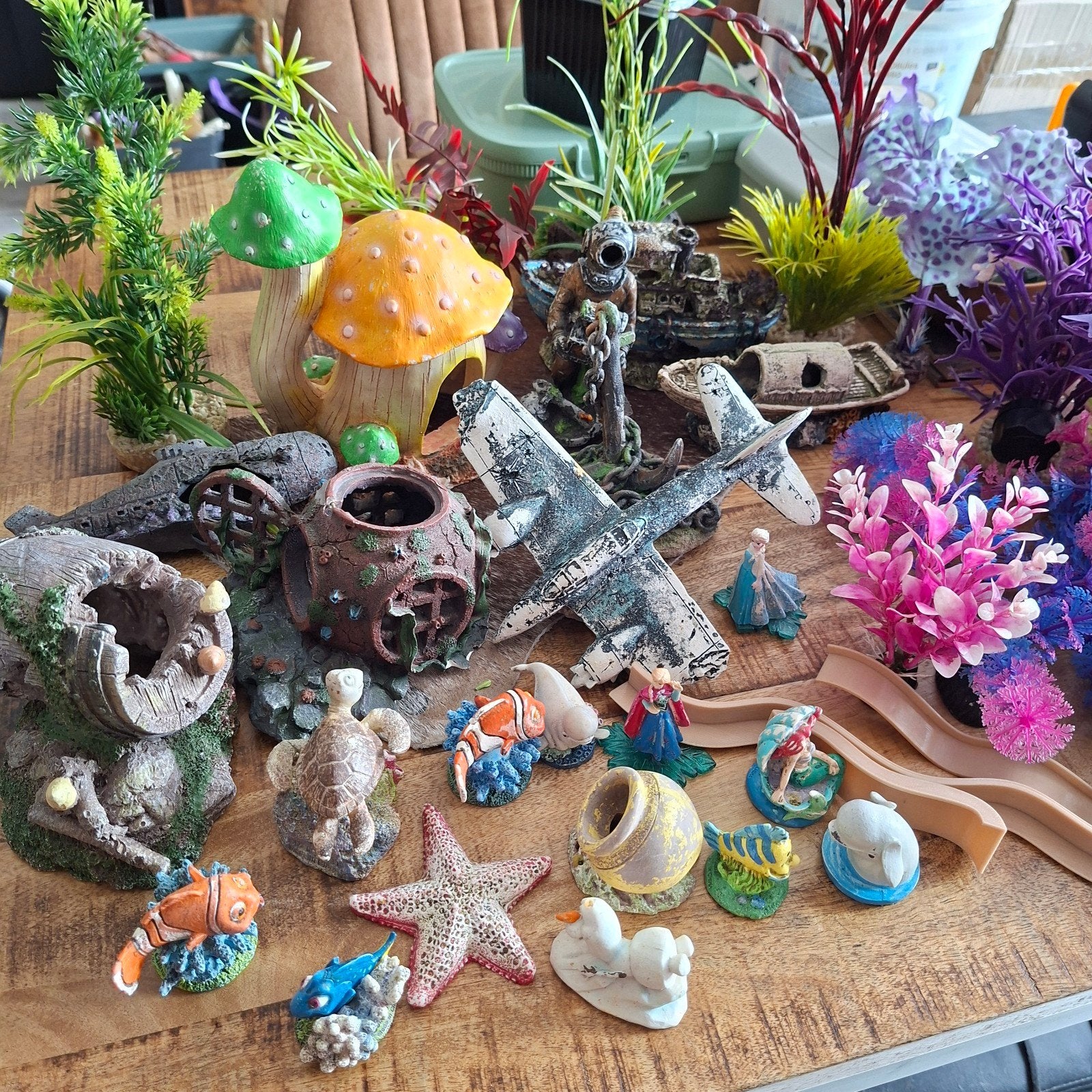 50 stuks kunstplanten en decoratie, Ophalen, Plant(en), Steen of Hout