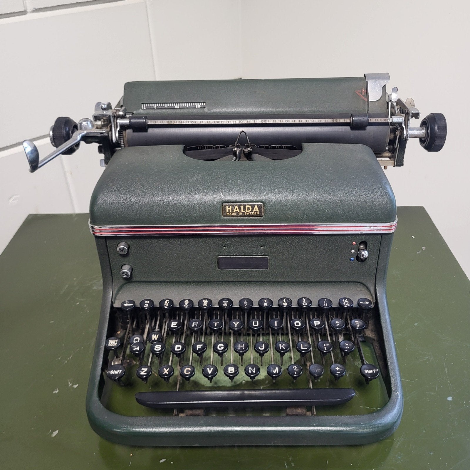 Typemachine, merk Halda, Ophalen