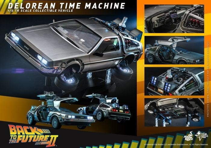 Hot Toys 1/6 DeLorean Time Machine Back to the Future II, Auto, Groter dan 1:32, Nieuw, Ophalen