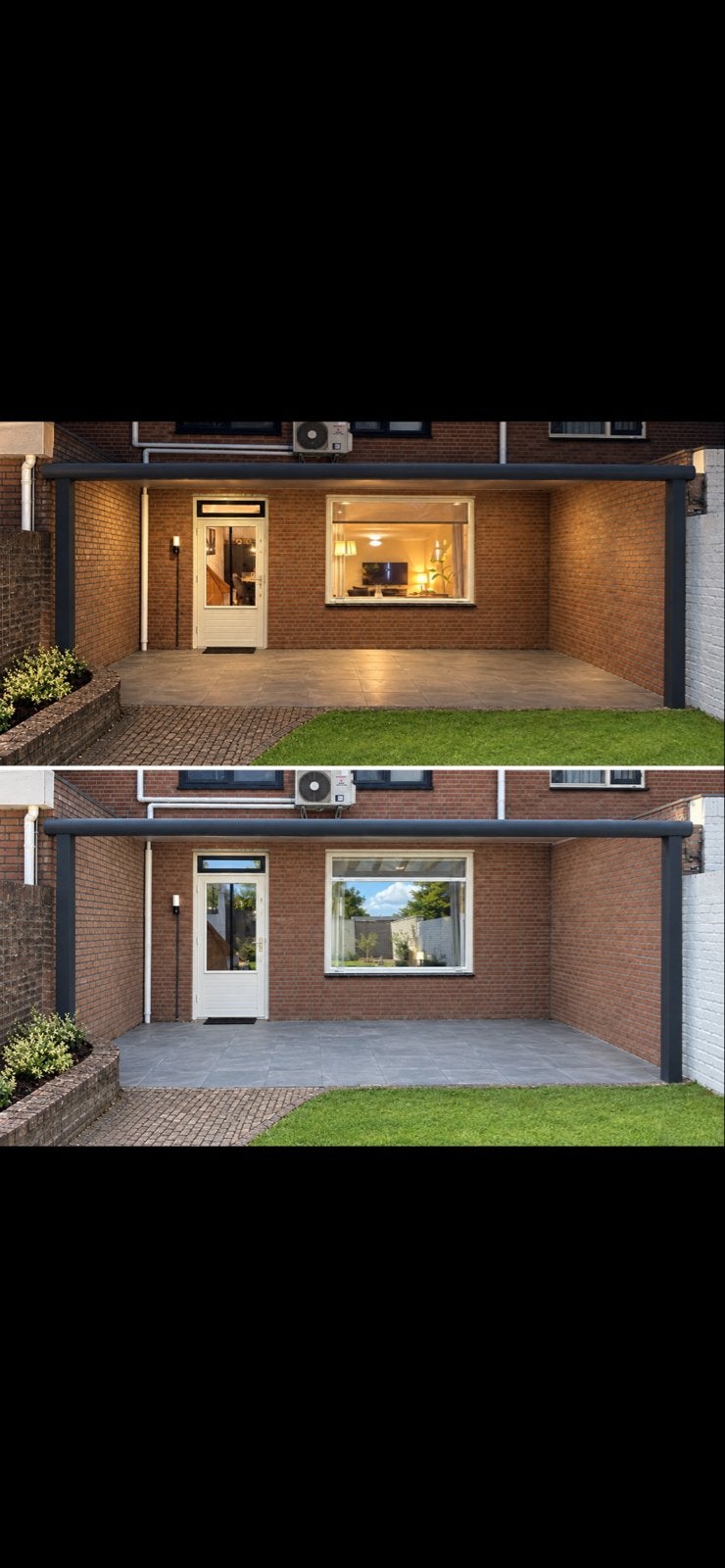 Aluminium overkapping antraciet, Tuin en Terras, Ophalen, Gebruikt, Veranda