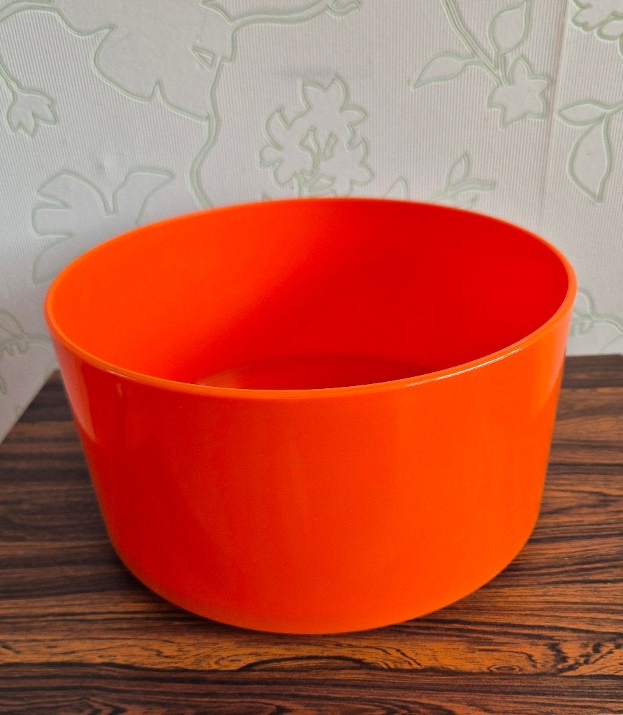 te koop: grote oranje bloempot, retro vintage jaren 70, Ophalen of Verzenden, Huis en Inrichting