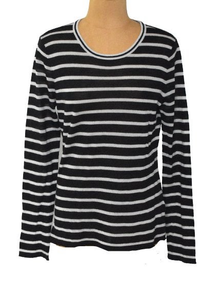 Maison Scotch gestreept truitje, trui, wol, Mt. L, Meerkleurig, Maat 42/44 (L), Zo goed als nieuw, Maison Scotch