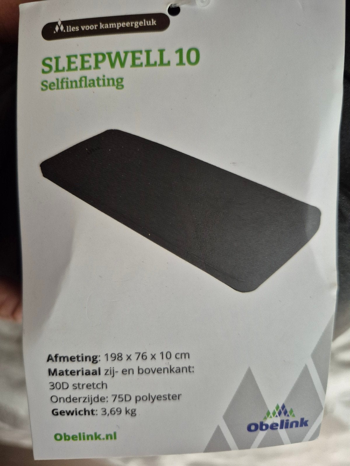 Obelink Sleepwell 10 Zelfopblaasbaar Slaapmat, Ophalen, Zo goed als nieuw, 1-persoons