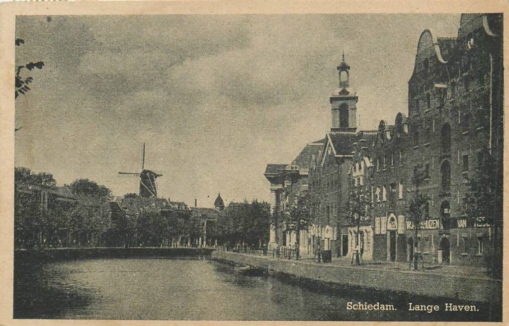 388-510-041 Schiedam Lange Haven, Verzenden, Voor 1920, Zuid-Holland