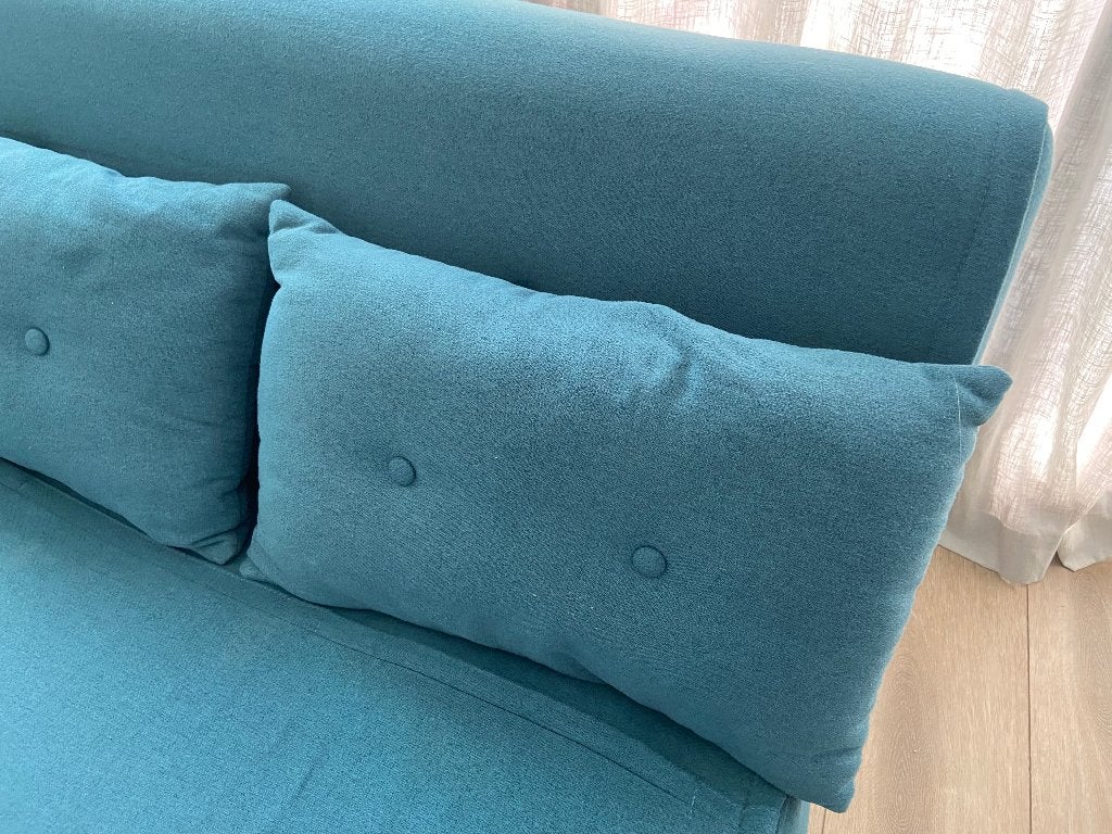 Slaapbank blauw goede staat, Ophalen, Blauw, Zo goed als nieuw, Twijfelaar
