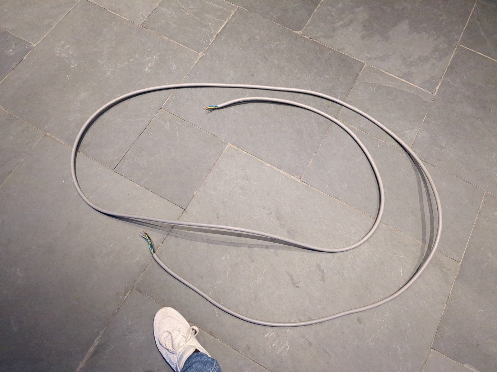 5,20 meter YMvK kabel, 5 aderig, 2,5 mm2, Ophalen of Verzenden, Gebruikt, Kabel of Snoer