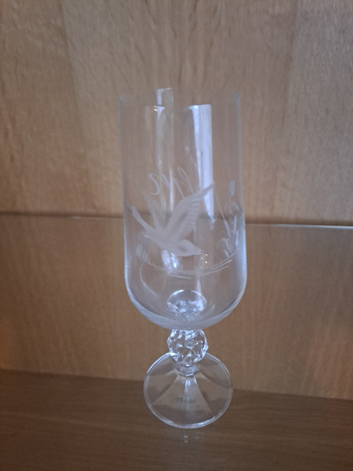Kristallen bierglas met naam 'John', Antiek en Kunst, Ophalen of Verzenden